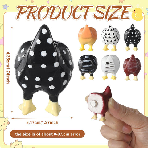 Conjunto Kingdder de 6 imanes de pollo para nevera con estilo divertido.