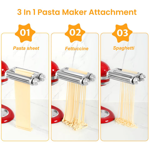 KINGEAGLE cortadores espagueti y fettuccine para KitchenAid, cortes precisos para platos variados