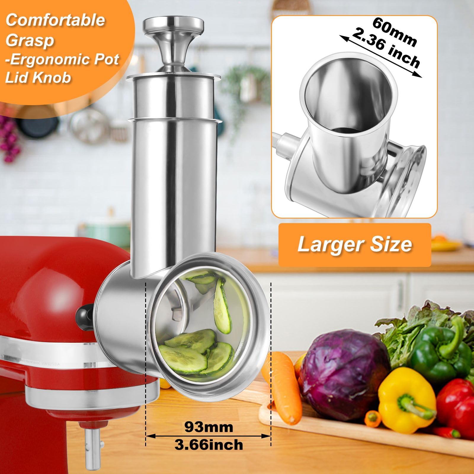 KINGEAGLE empuje ergonómico facilita la inserción de alimentos.