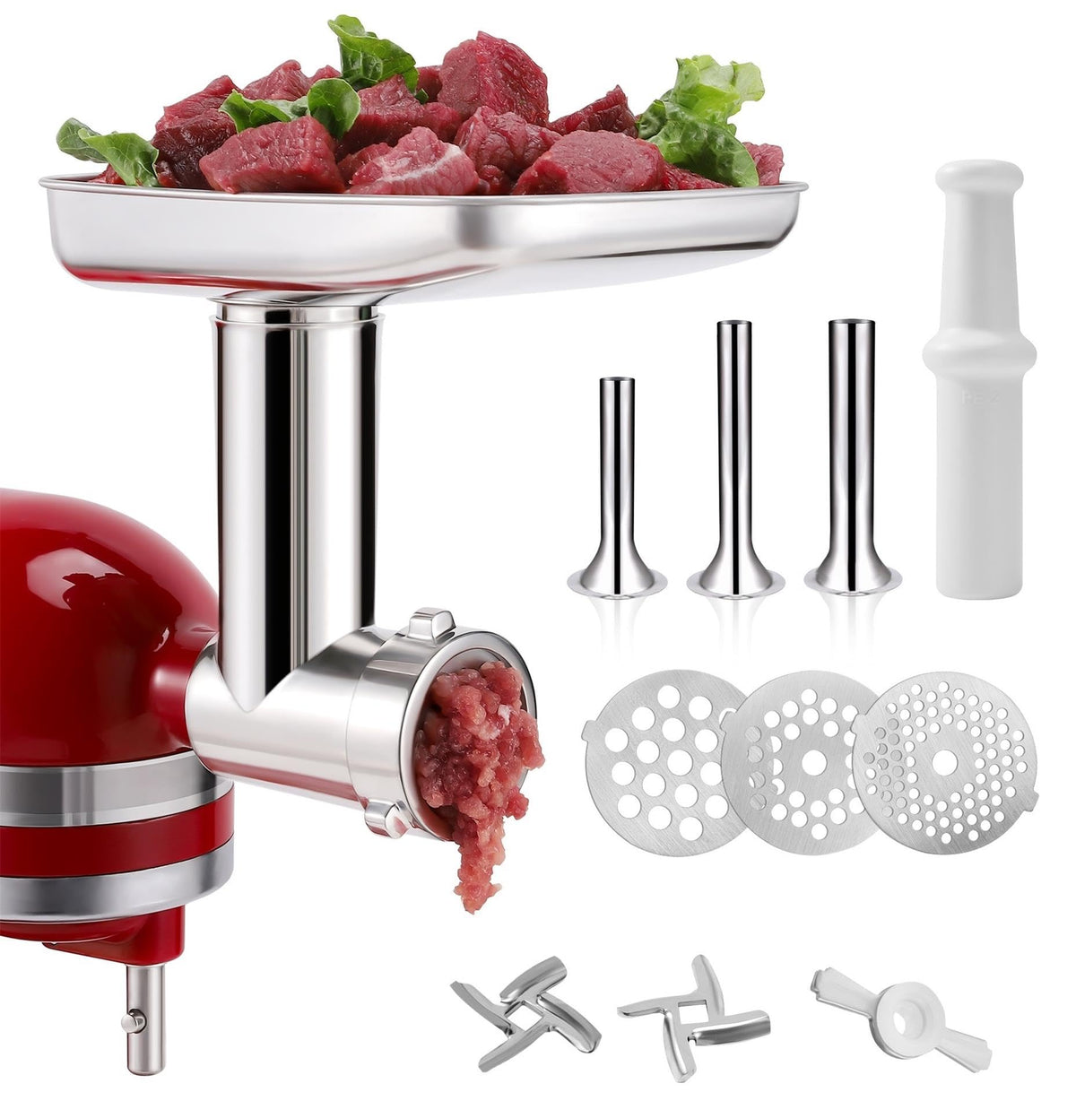KINGEAGLE picadora de carne acoplable para KitchenAid, estable durante el molido.