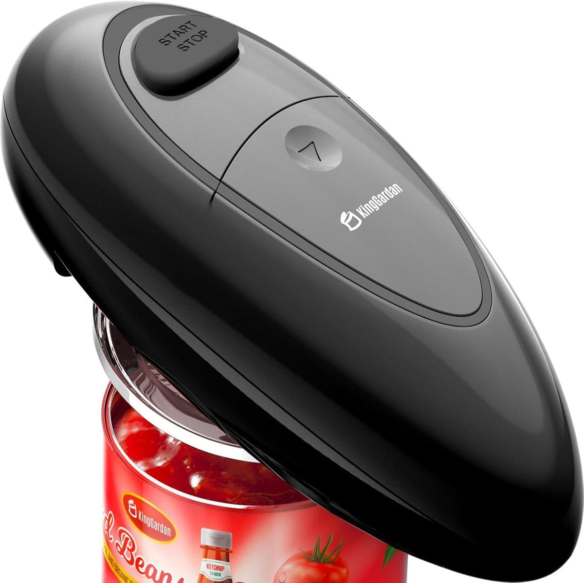 KingGardan abrelatas eléctrico rápido para cocina diaria, reduce tiempo de preparación.