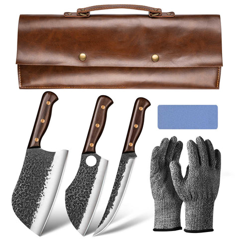  KINGOD set de cuchillos exterior con funda, ideal para camping y caza