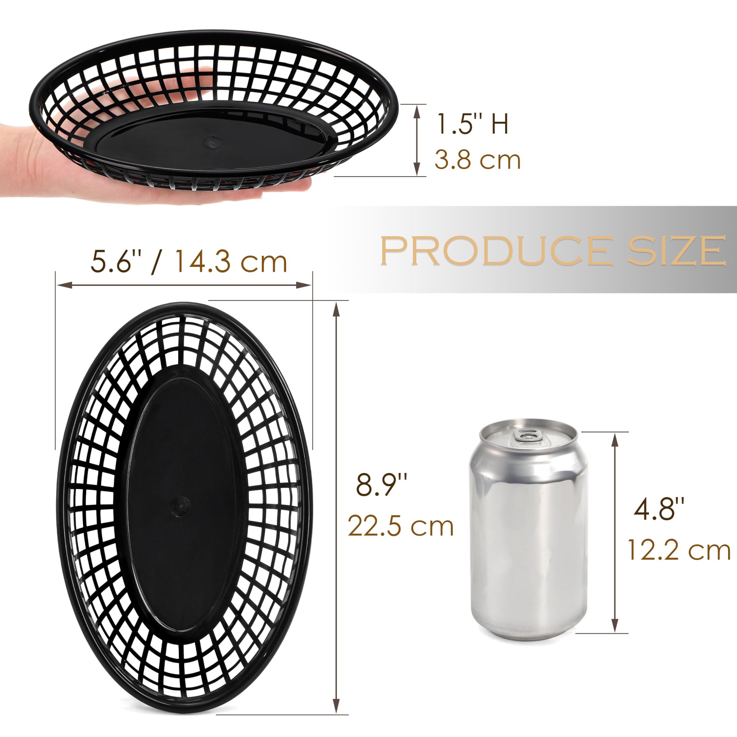 Kingrol bandejas ovaladas, apilables para ahorro de espacio.