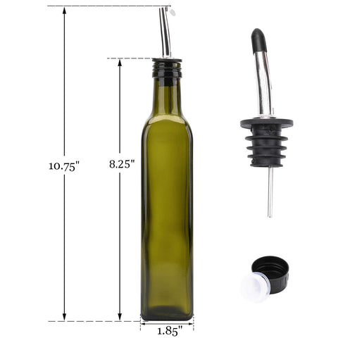 Kingrol botellas de vidrio verde oscuro para aceites protegen la oxidación