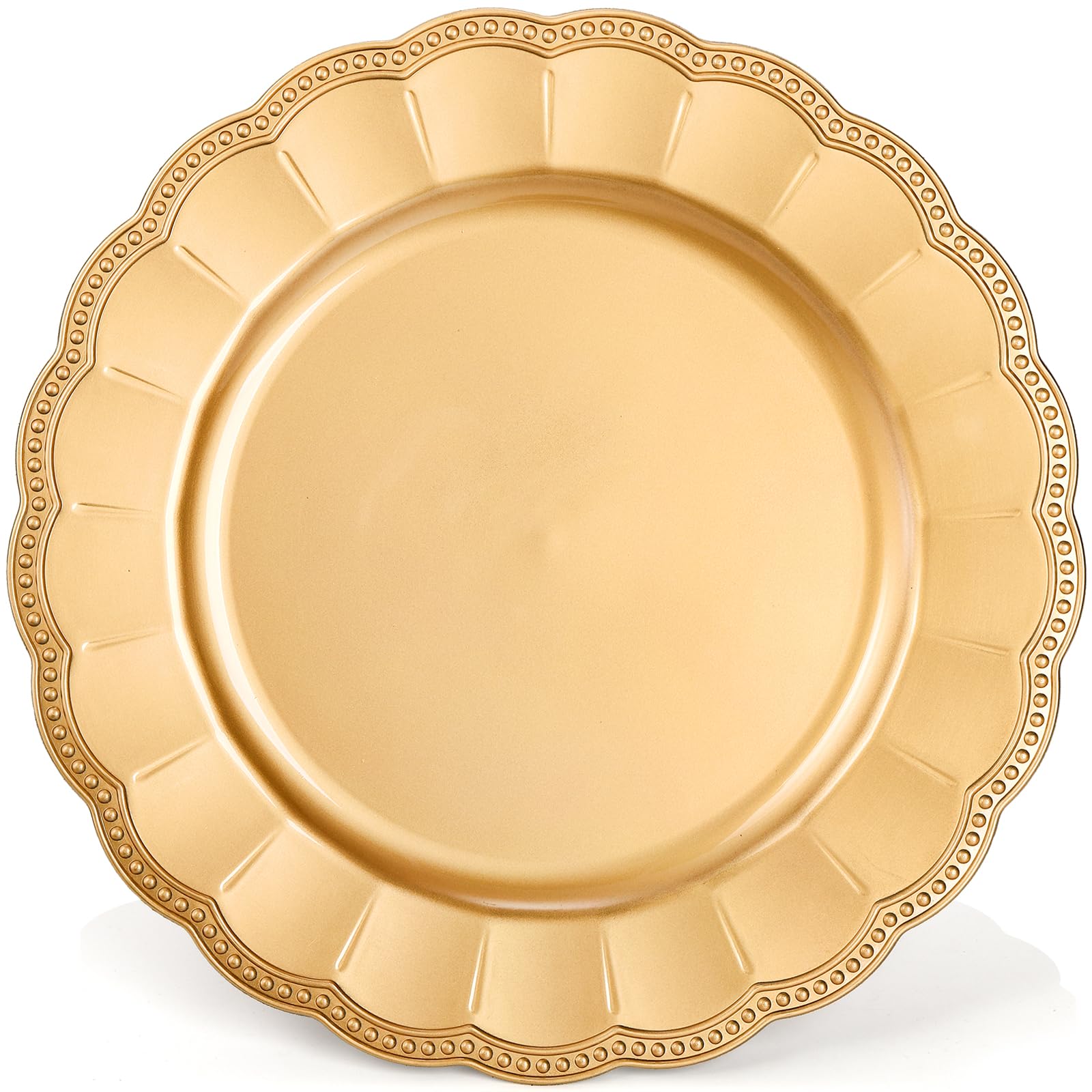 Detalle dorado Kingrol en cargadores para decoracion y proteccion de la mesa