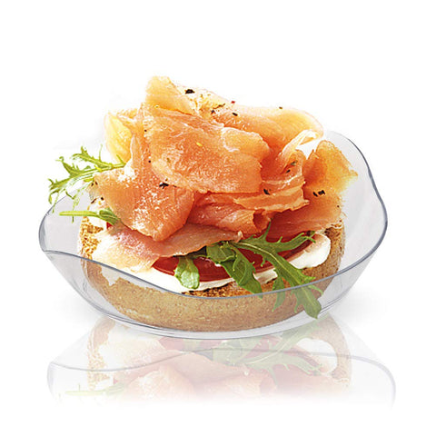 Kingrol platos postre mini descartables, opción conveniente para catering.