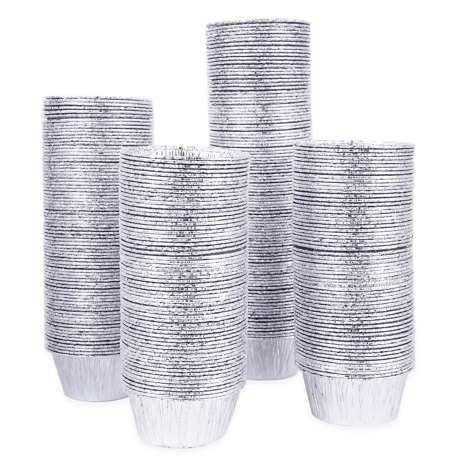 Kingrol ramequines de aluminio 4 oz para hornear tartas con cocción uniforme.