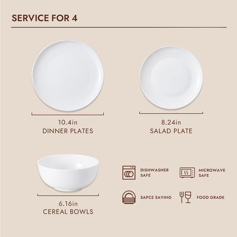 Cuenco de sopa KINGSTONE, 6,16 pulgadas, resistente a golpes.