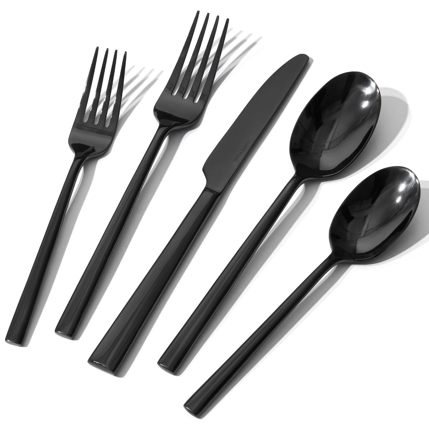 KINGSTONE cuchillos de mesa con acabado espejo, duraderos para uso diario.