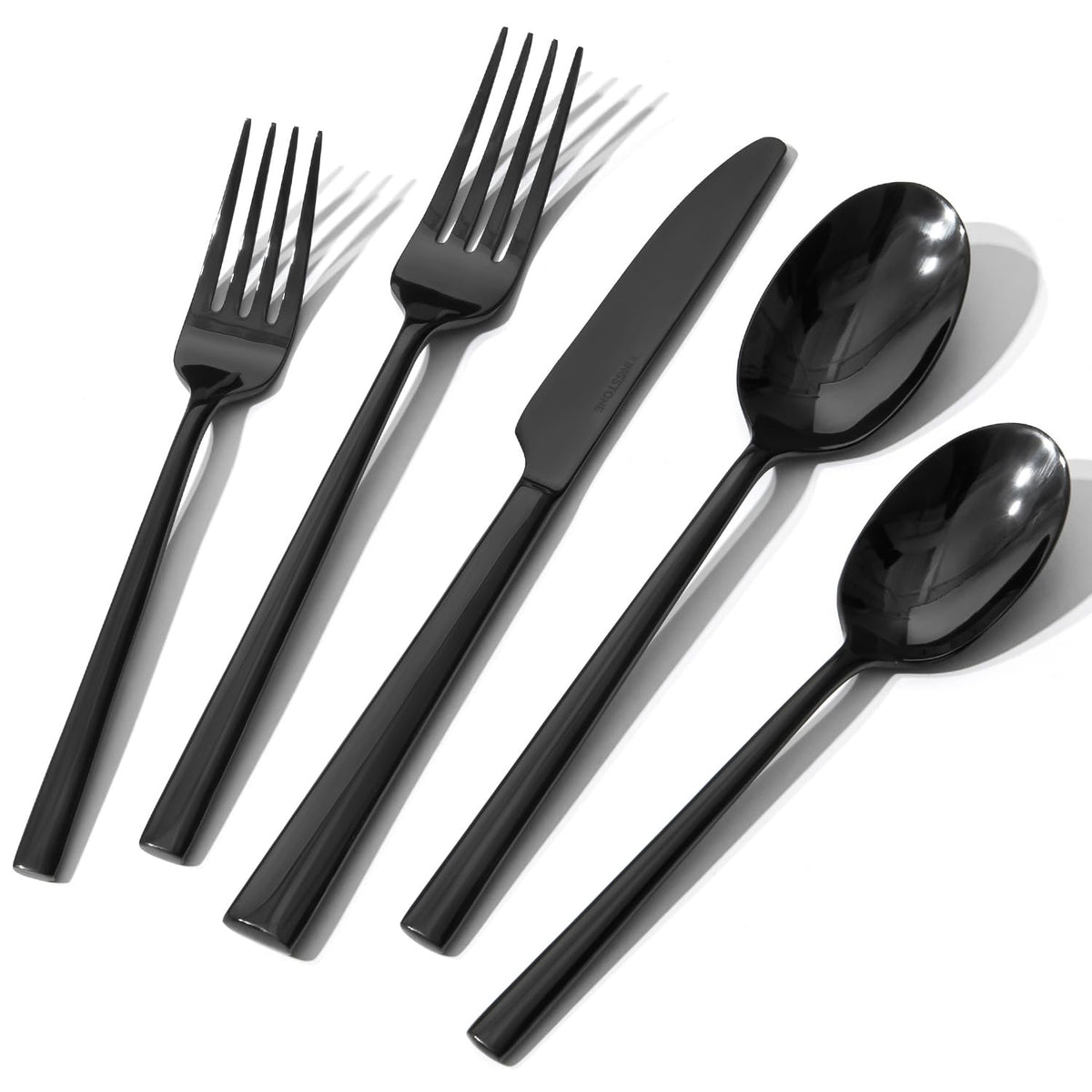 KINGSTONE cuchillos de mesa con acabado espejo, duraderos para uso diario.