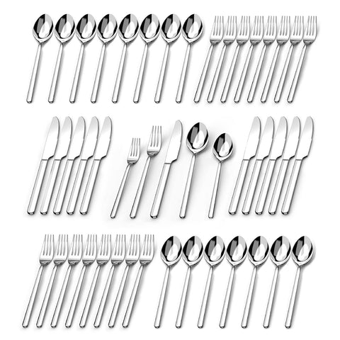KingStone cubiertos 60 piezas para 12, juego completo para mesa formal