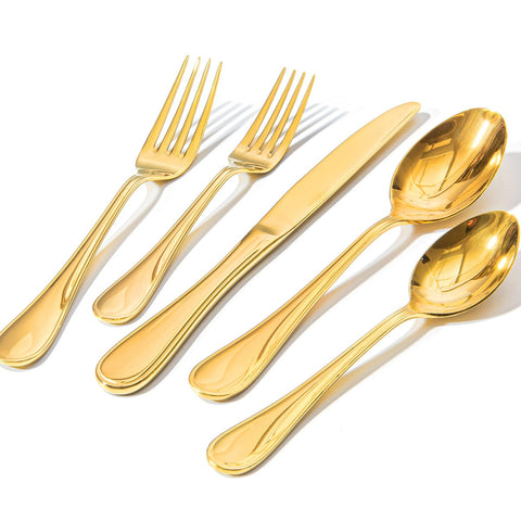 KINGSTONE forma lágrima dorados para 12, ideal para cenas elegantes.