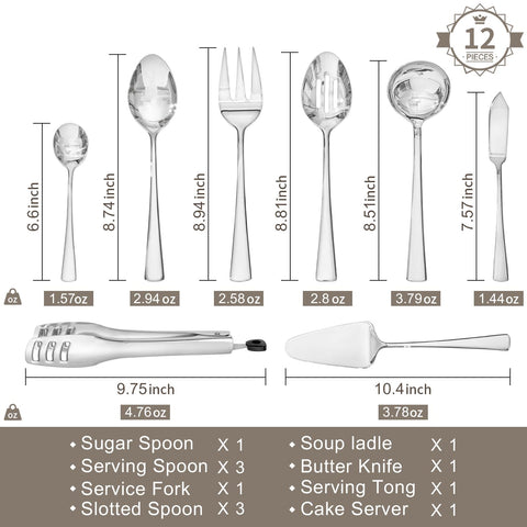 KINGSTONE-cucharas-servir-8-74-pulgadas para servir sopas y ensaladas sin esfuerzo.