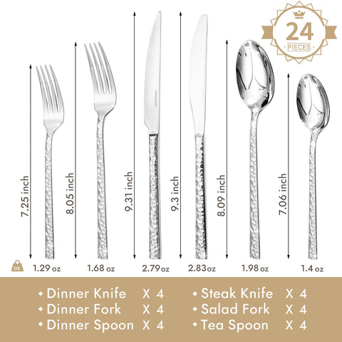 Cuchillos de cena KINGSTONE de 9,3 pulgadas con filo confiable