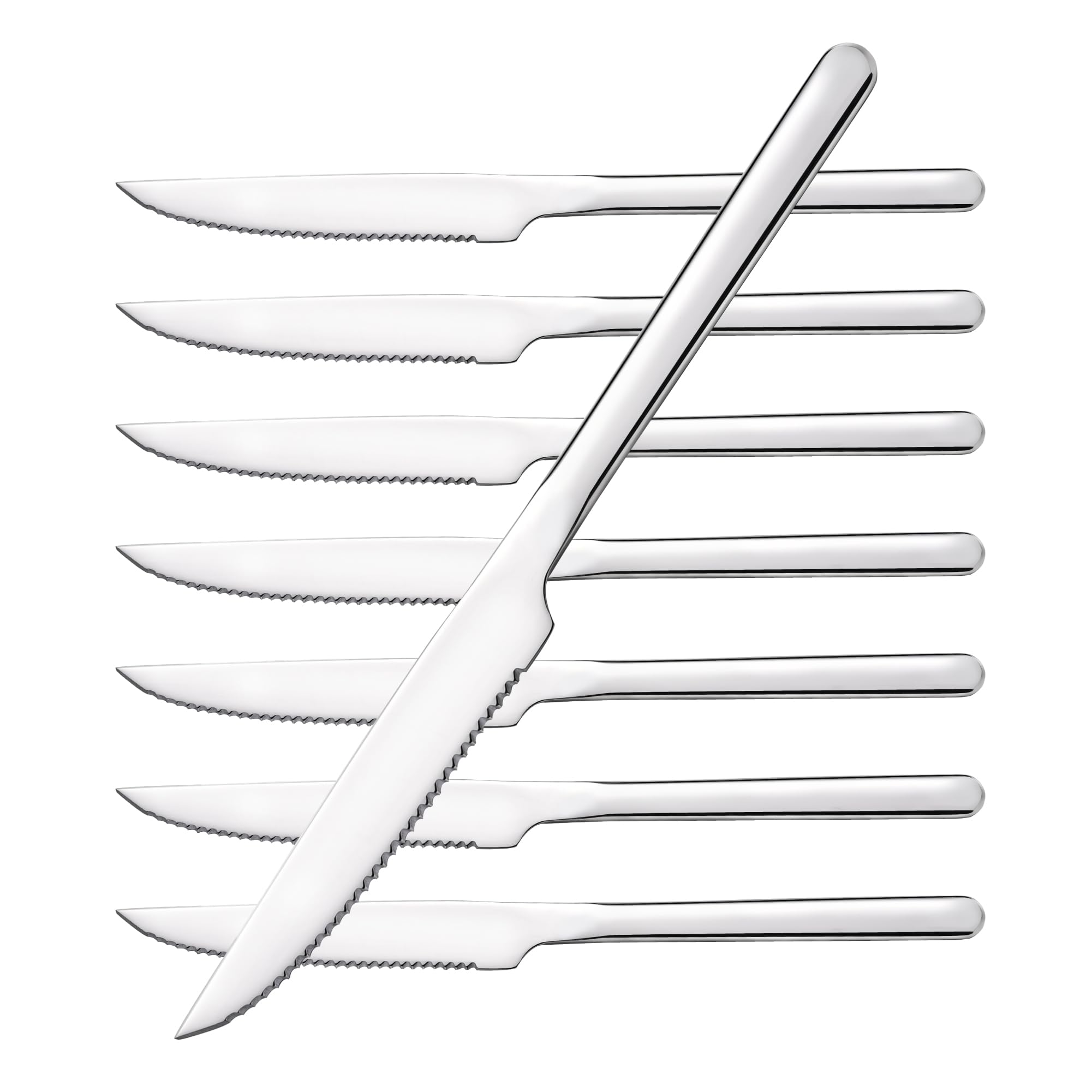 Cuchillos KINGSTONE de 8 piezas con filo serrado completo para carne