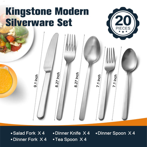 KINGSTONE cuchillos mate, diseño elegante y agarre cómodo para cortar con precisión