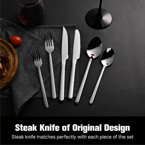 KINGSTONE cuchillos para bistec originales con filo para cortes precisos.