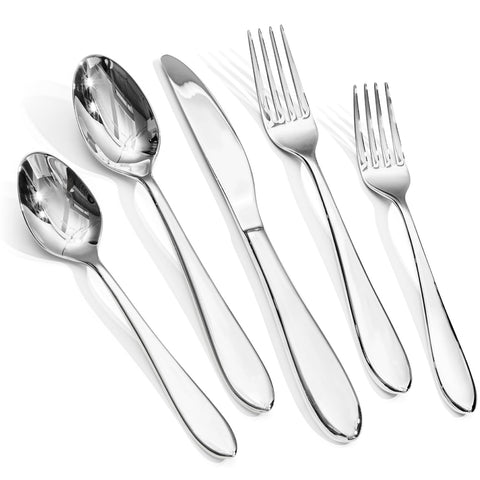 Kingstone: conjunto de cubiertos para 4, acabado espejo y duradero para la mesa.