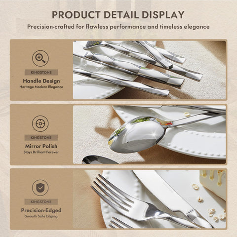 Kingstone set de 30 piezas para 6 comensales en la mesa