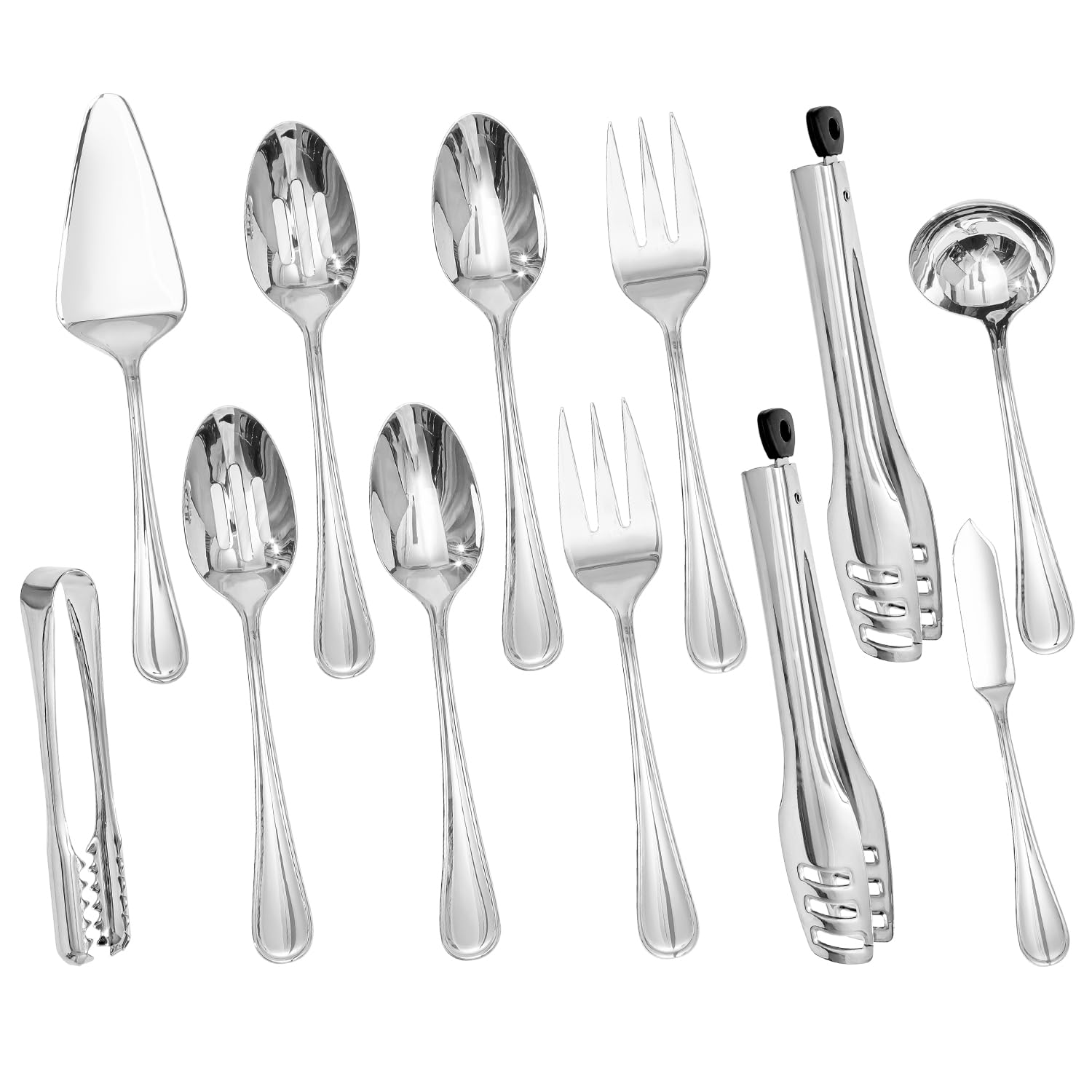 KINGSTONE set de utensilios para servir, forma de lágrima, ideal para buffets y bodas