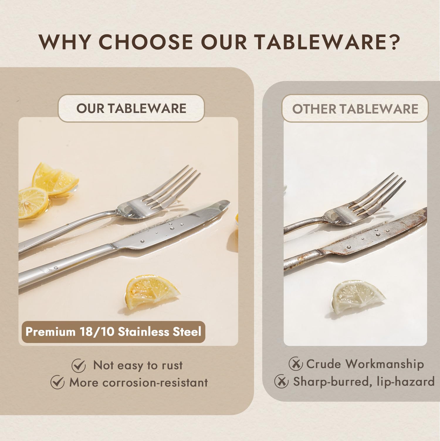 Kingstone tenedores para cena 8 unidades con agarre cómodo.