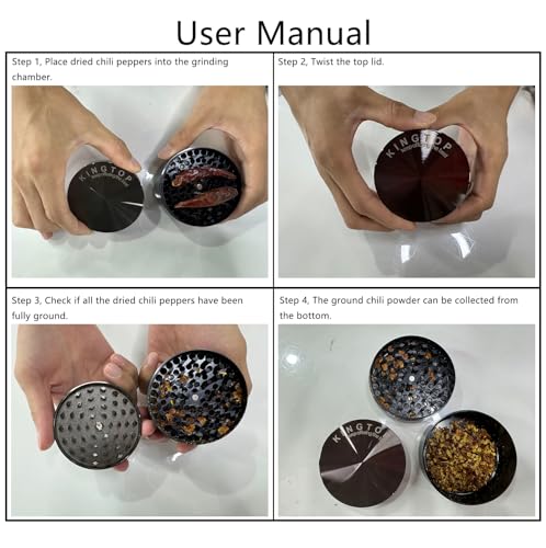 KINGTOP Grinder: fácil limpieza para mantenimiento y uso continuo.