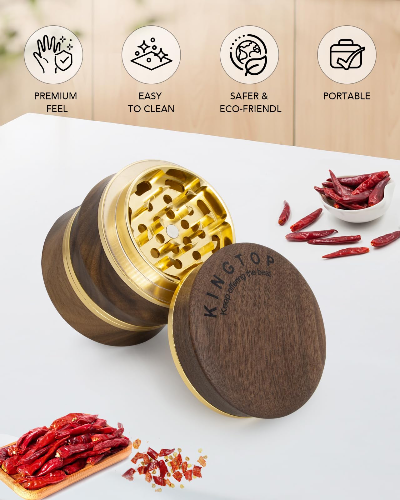Uso recomendado para pimienta y chiles secos KINGTOP