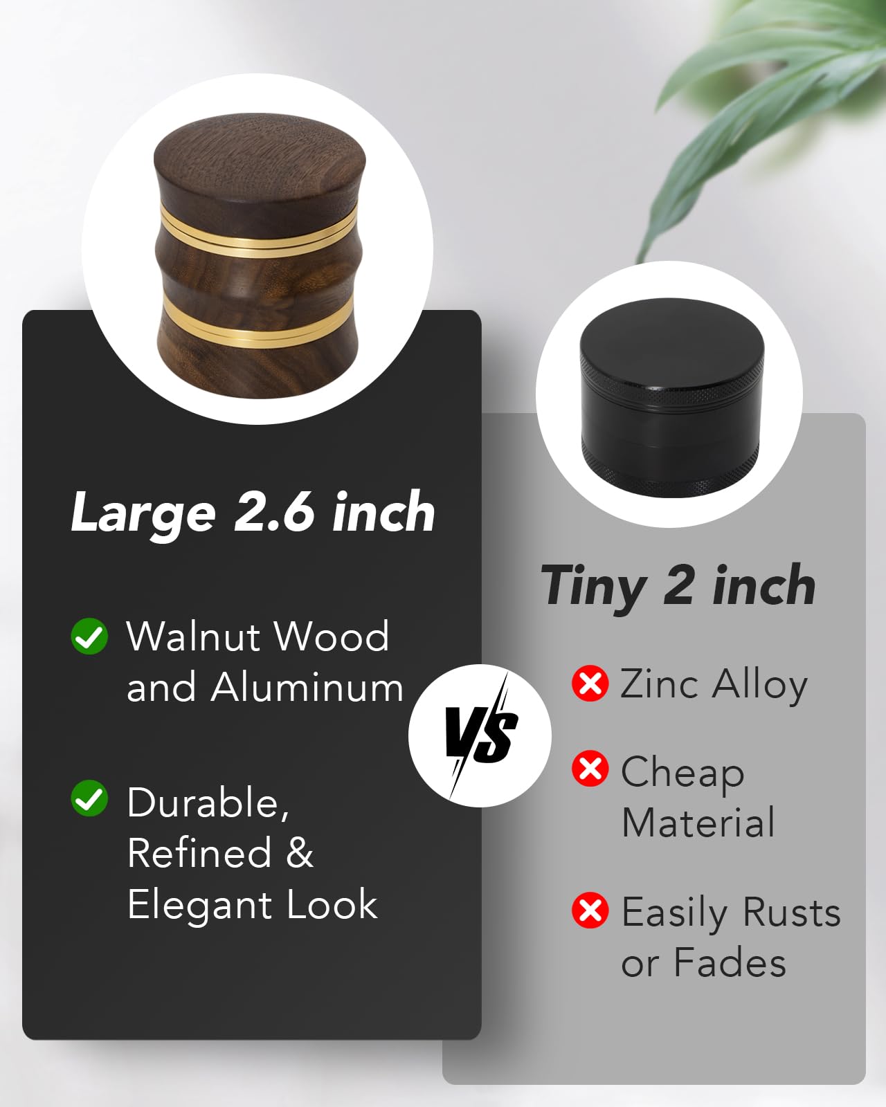 Mango ergonómico KINGTOP facilita giro cómodo al moler especias