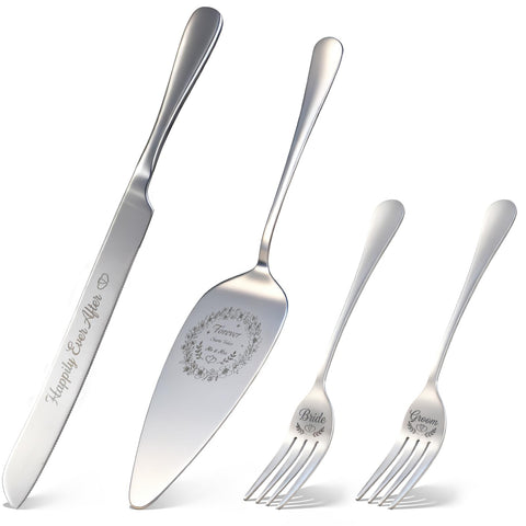 Kingump cuchillo para cortar torta de boda plateado, elegante y afilado para celebraciones.