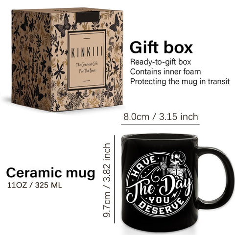 Kinkiii Taza mano sosteniendo destaca agarre cómodo para café matutino.