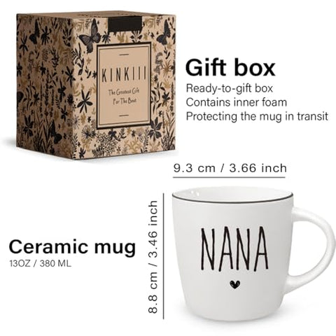 Taza Kinkiii regalo para abuelos, perfecta para café diario.
