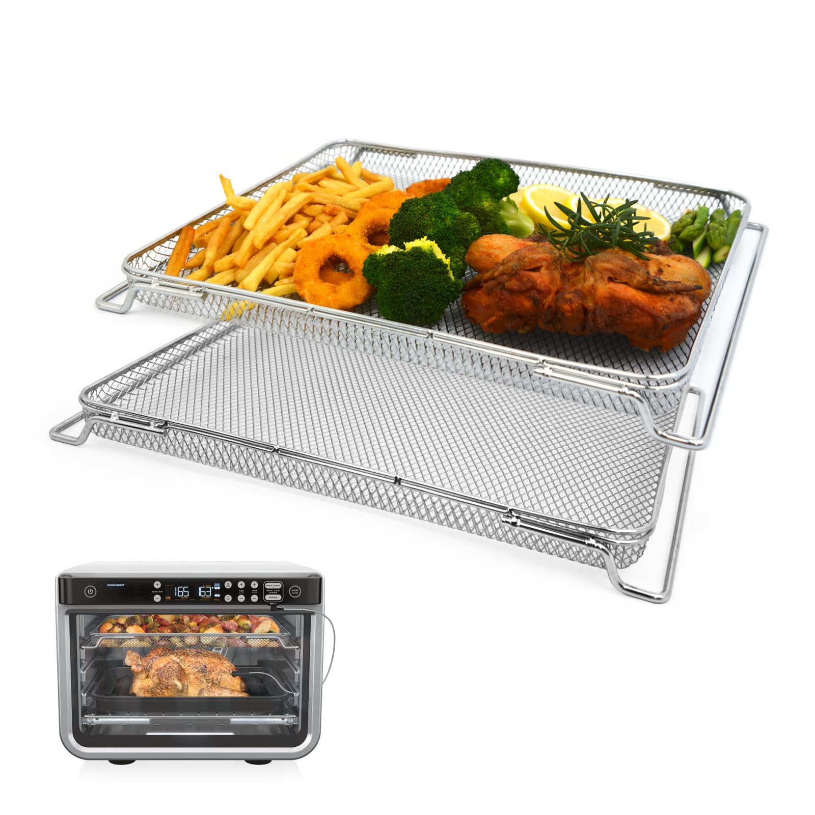 Kinlybo: bandeja de aire fritura para Ninja, ajuste perfecto y cocción uniforme.