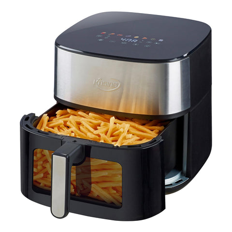KINSING freidora de aire: cesta cuadrada 8.5qt para preparar comidas grandes con cocción uniforme.