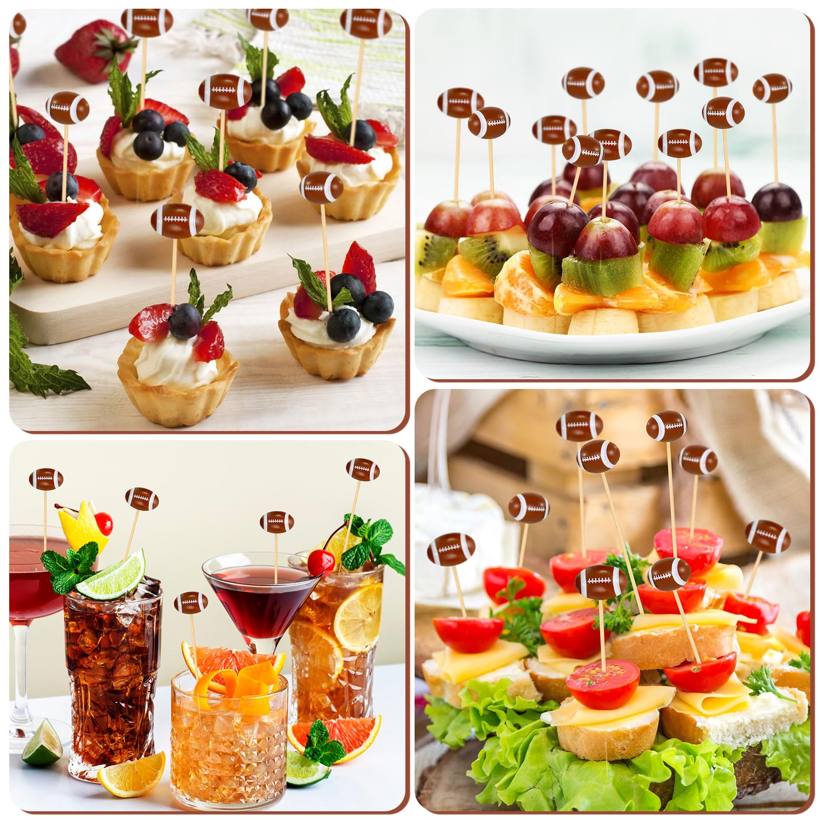 Pinchos KINYFY fútbol para cupcakes y decoraciones temáticas.