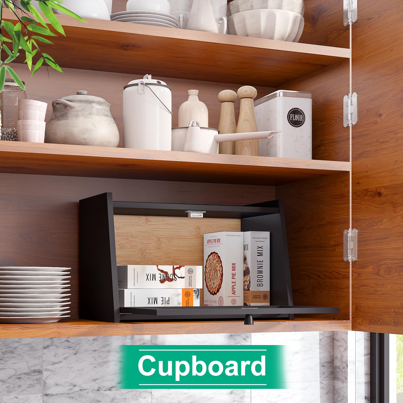 Kiplant caja de pan con dimensiones 16,54 x 9,84 x 10,63 pulgadas.