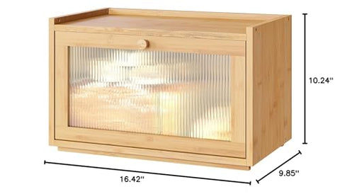Kiplant caja pan con diseño rústico para encimera acogedora.