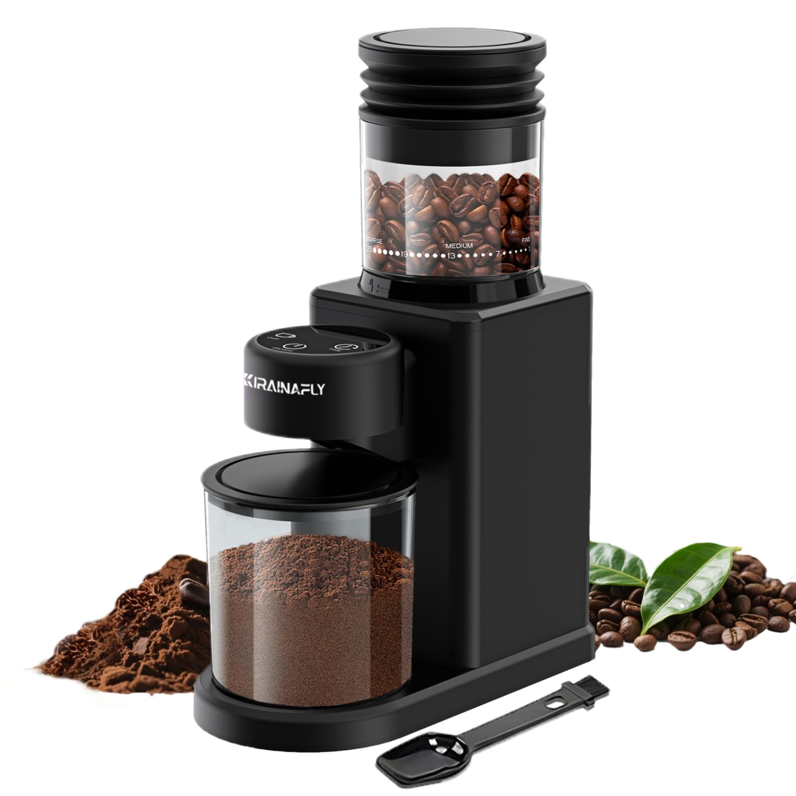 KIRAINAFLY Molino Café Conico: 25 ajustes para espresso y extracción perfecta.