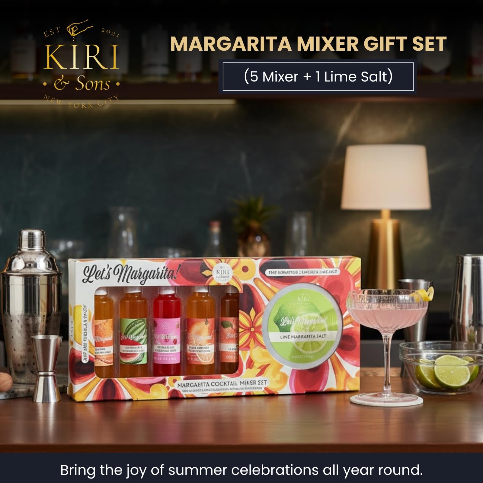 Kiri & Sons sabor mango: botella lista para cócteles frescos.