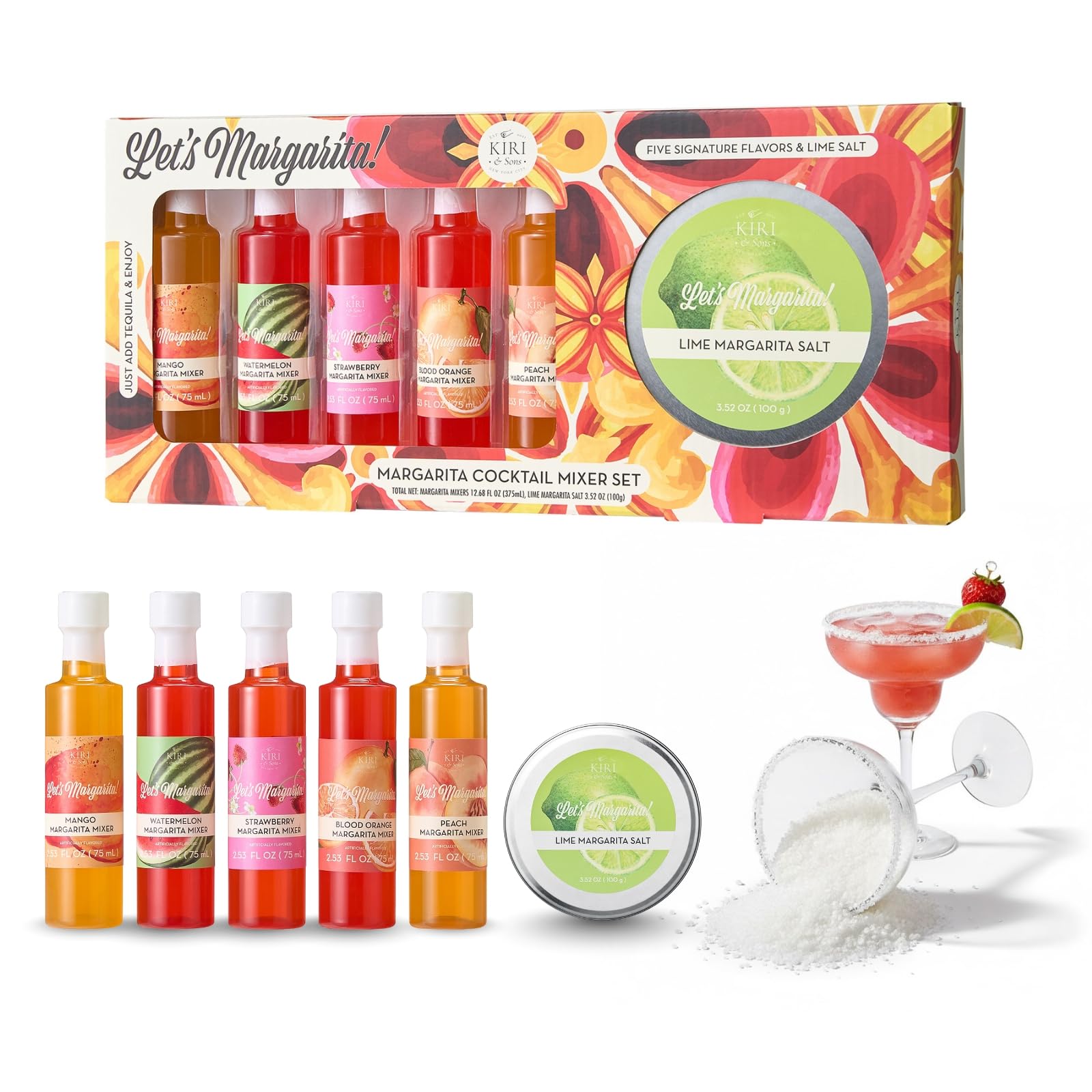 Kiri & Sons Margarita Mixer Set Presentación: ideal para fiestas y regalos.
