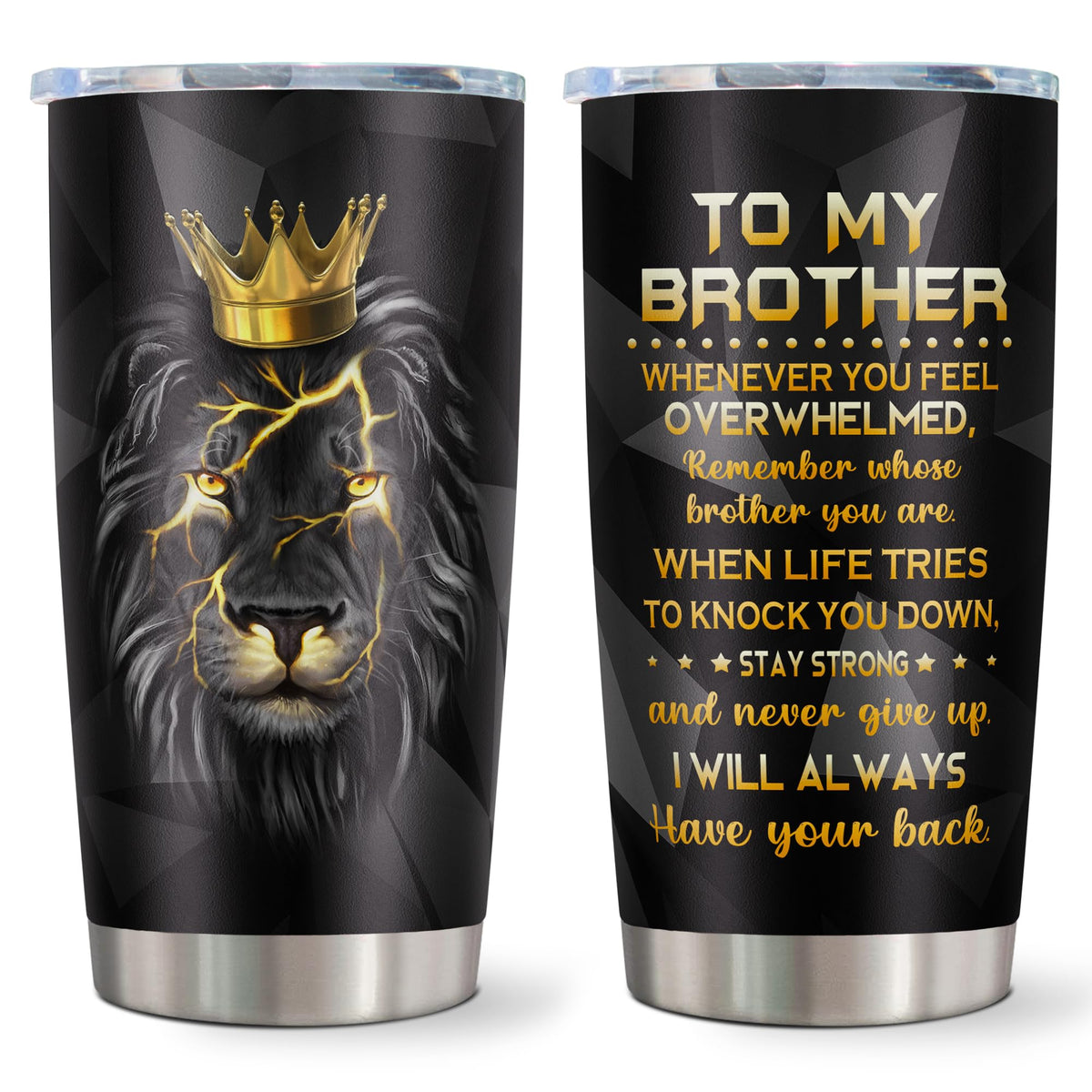Kirusel vaso térmico 20oz, vista frontal, regalo único para hermano.