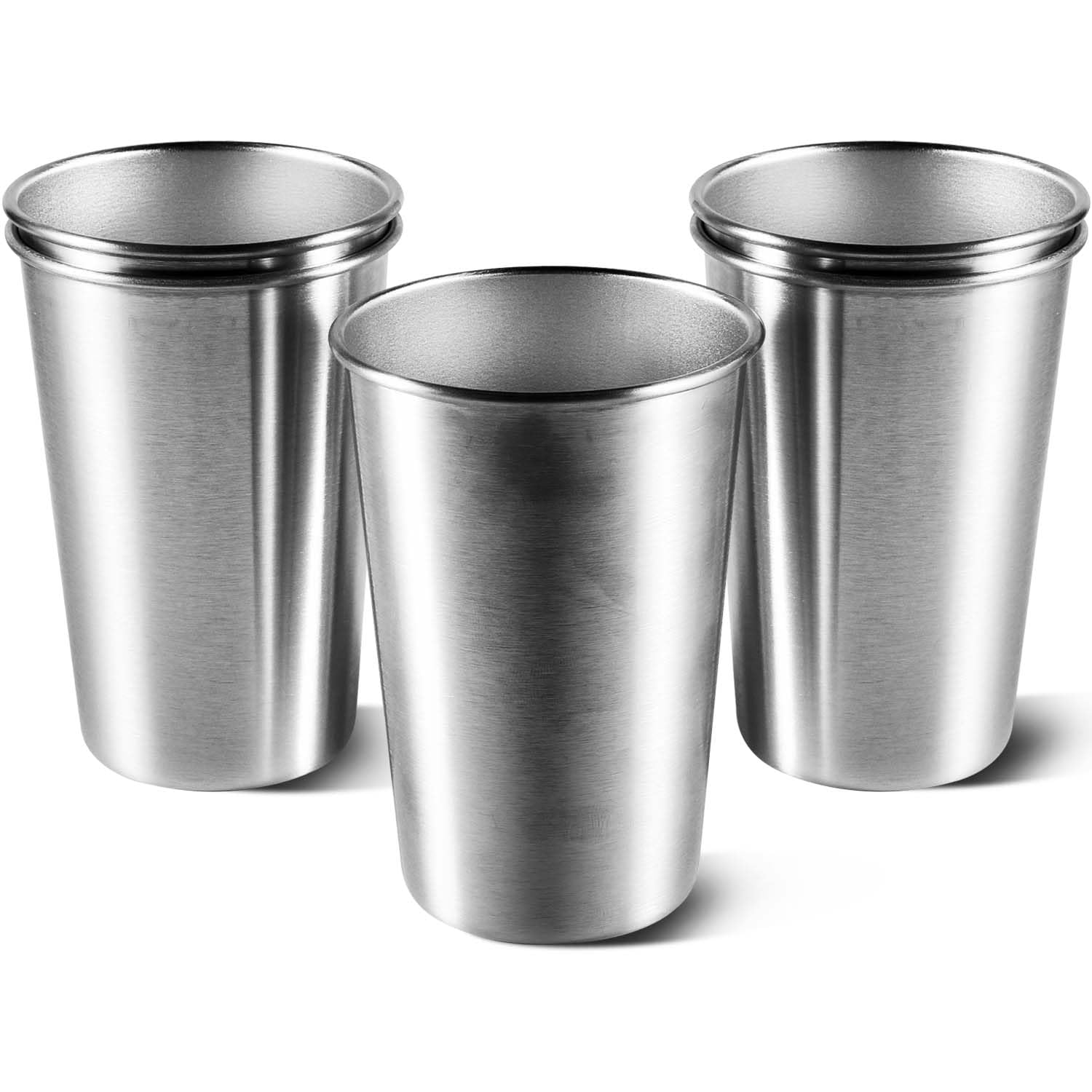 Vaso KISEER de acero inoxidable 500 ml, apilables para optimizar espacio en casa.