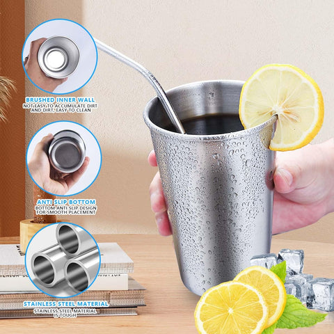 Vaso KISEER de acero inoxidable 500 ml, portable para camping.
