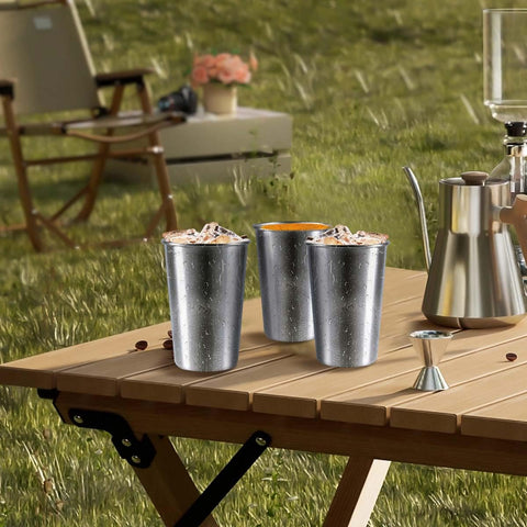 Vaso KISEER de acero inoxidable 500 ml, preparado para uso en exteriores.