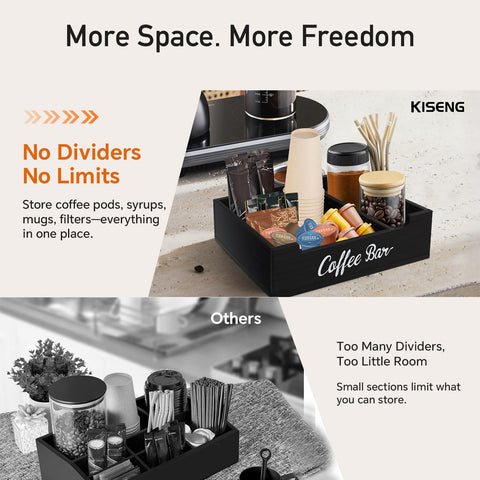 KISENG Divisor removible para ajustar espacios cápsulas café azúcar y sorbetes.