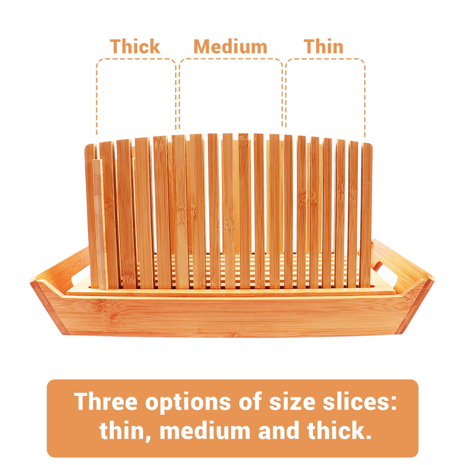 Guía de corte Kiss Core con tres espaciados para grosores consistentes.