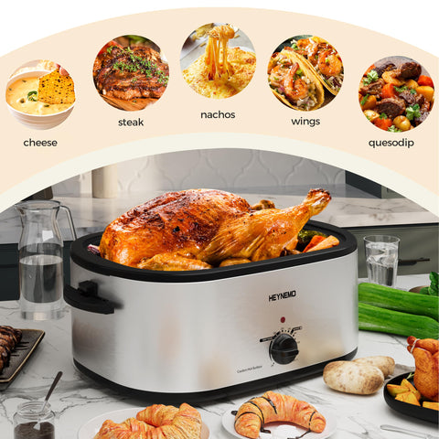 Kiss the Water Horno asador 28qt, ventana de visualización para seguir cocción sin abrir