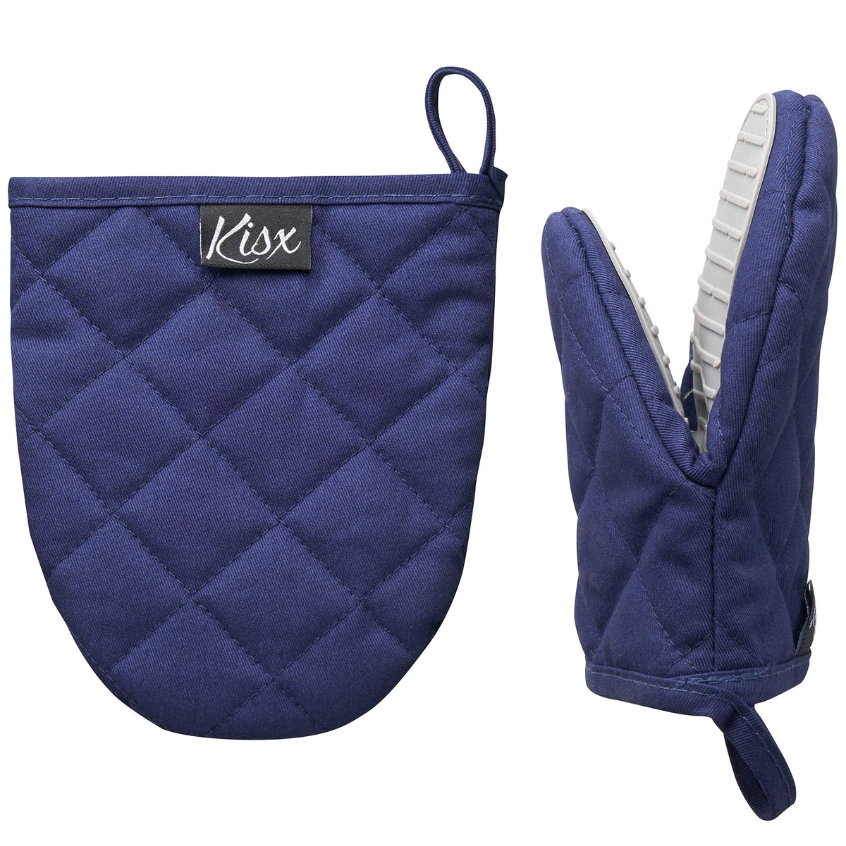 Guantes Kisx guantes-horno-mini-azul: protección al manipular bandejas calientes en la cocina