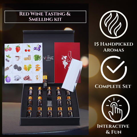 El Sabio del Vino: conjunto sensorial para práctica personal y sesiones en grupo.