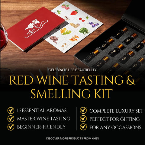 El Sabio del Vino: kit aromas vino tinto - viales para identificar notas.