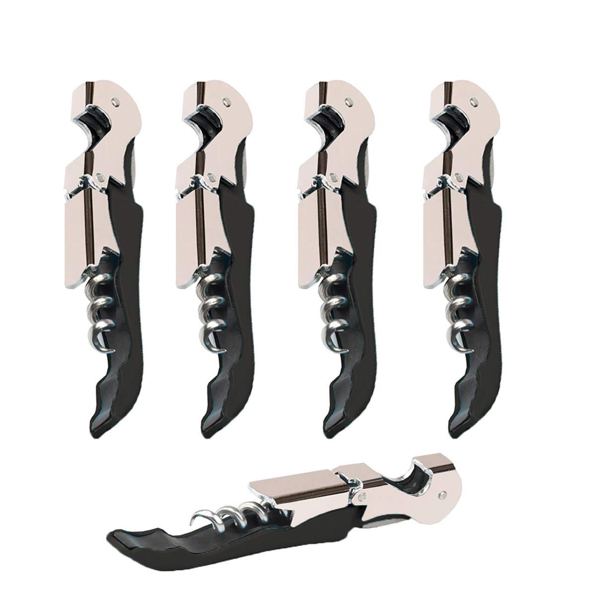Kit-Home sacacorchos profesional: mango de palisandro y cuerpo de acero inoxidable para un desenrosado suave